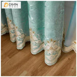 DIHIN HOME European Embroidered High Quality Luxury Valance ,Blackout Curtains Grommet Window Curtain for Living Room ,52x84-inch,1 Panel Roman Shades Curtains Window Blinds custom curtains blackout curtains curtains for living room sheer curtains curtain fabric linen curtains kitchen curtains velvet curtains pinch pleat curtains bay window curtains outdoor curtains pleated curtains floral curtains dining room curtains kitchen valances drapes for bedroom patio curtains nursery curtains grommet curtains