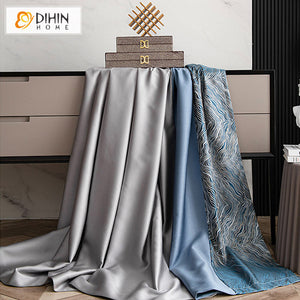 DIHIN HOME European Fashion Jacquard,Blackout Grommet Window Curtain for Living Room ,52x63-inch,1 Panel Roman Shades Curtains Window Blinds custom curtains blackout curtains curtains for living room sheer curtains curtain fabric linen curtains kitchen curtains velvet curtains pinch pleat curtains bay window curtains outdoor curtains pleated curtains floral curtains dining room curtains kitchen valances drapes for bedroom patio curtains nursery curtains grommet curtains