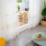 DIHIN HOME European Flowers Embroidered Sheer Curtain, Grommet Window Curtain for Living Room ,52x63-inch,1 Panel Roman Shades Curtains Window Blinds custom curtains blackout curtains curtains for living room sheer curtains curtain fabric linen curtains kitchen curtains velvet curtains pinch pleat curtains bay window curtains outdoor curtains pleated curtains floral curtains dining room curtains kitchen valances drapes for bedroom patio curtains nursery curtains grommet curtains
