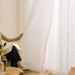 DIHIN HOME European Geometric,Sheer Curtain, Grommet Window Curtain for Living Room ,52x63-inch,1 Panel Roman Shades Curtains Window Blinds custom curtains blackout curtains curtains for living room sheer curtains curtain fabric linen curtains kitchen curtains velvet curtains pinch pleat curtains bay window curtains outdoor curtains pleated curtains floral curtains dining room curtains kitchen valances drapes for bedroom patio curtains nursery curtains grommet curtains