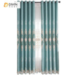 DIHIN HOME European Green Color Embroidered Curtains,Blackout Grommet Window Curtain for Living Room ,52x84-inch,1 Panel Roman Shades Curtains Window Blinds custom curtains blackout curtains curtains for living room sheer curtains curtain fabric linen curtains kitchen curtains velvet curtains pinch pleat curtains bay window curtains outdoor curtains pleated curtains floral curtains dining room curtains kitchen valances drapes for bedroom patio curtains nursery curtains grommet curtains