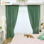 DIHIN HOME European Green Velvet,Blackout Grommet Window Curtain for Living Room ,52x63-inch,1 Panel Roman Shades Window Curtains Curtains Window Blinds Curtains Drapes linen drapery curtains and drapes windows drapes custom curtains blackout curtains curtains for living room window shades sheer curtains curtain fabric window treatments custom drapery