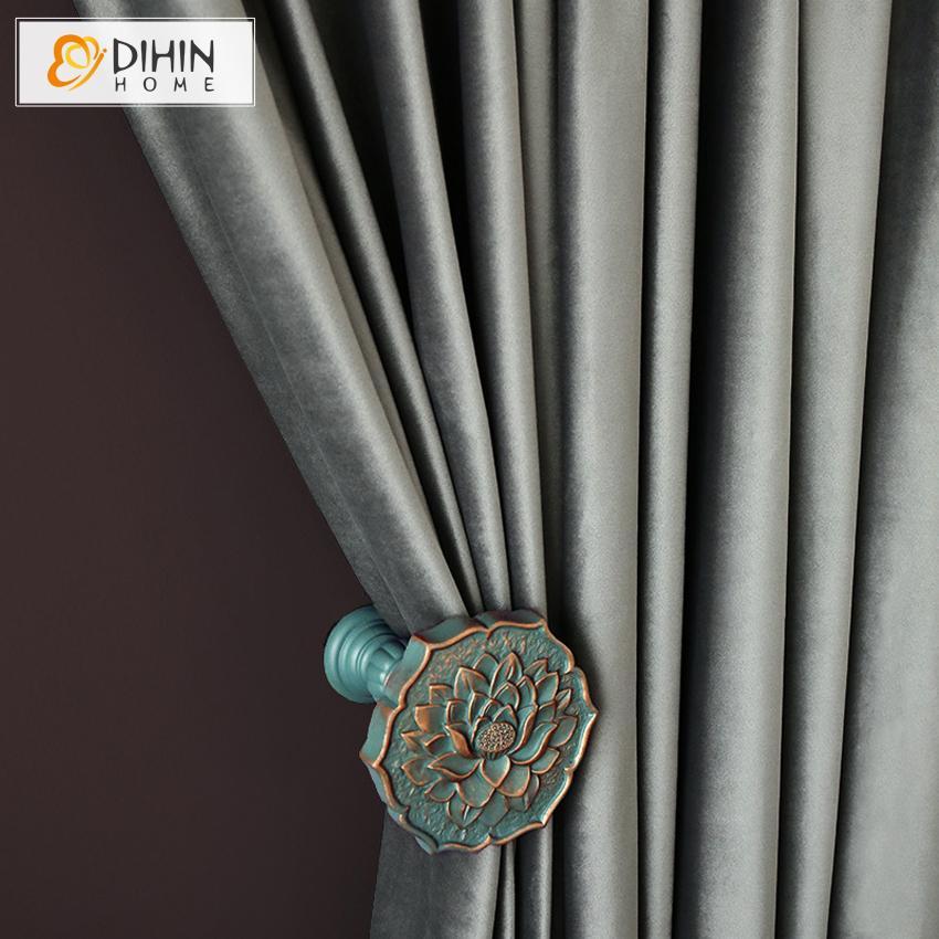 DIHIN HOME European Grey Color Velvet Curtains,Blackout Grommet Window Curtain for Living Room ,52x63-inch,1 Panel Roman Shades Curtains Window Blinds custom curtains blackout curtains curtains for living room sheer curtains curtain fabric linen curtains kitchen curtains velvet curtains pinch pleat curtains bay window curtains outdoor curtains pleated curtains floral curtains dining room curtains kitchen valances drapes for bedroom patio curtains nursery curtains grommet curtains
