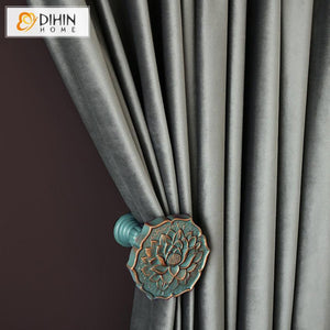 DIHIN HOME European Grey Color Velvet Curtains,Blackout Grommet Window Curtain for Living Room ,52x63-inch,1 Panel Roman Shades Curtains Window Blinds custom curtains blackout curtains curtains for living room sheer curtains curtain fabric linen curtains kitchen curtains velvet curtains pinch pleat curtains bay window curtains outdoor curtains pleated curtains floral curtains dining room curtains kitchen valances drapes for bedroom patio curtains nursery curtains grommet curtains