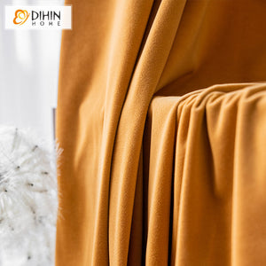 DIHIN HOME European High-end Hermes Orange Curtains,Grommet Window Curtain for Living Room ,52x63-inch,1 Panel Roman Shades Curtains Window Blinds custom curtains blackout curtains curtains for living room sheer curtains curtain fabric linen curtains kitchen curtains velvet curtains pinch pleat curtains bay window curtains outdoor curtains pleated curtains floral curtains dining room curtains kitchen valances drapes for bedroom patio curtains nursery curtains grommet curtains