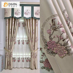 DIHIN HOME European High Precision Embroidered Curtain High Quality Valance ,Blackout Curtains Grommet Window Curtain for Living Room ,52x84-inch,1 Panel Roman Shades Window Curtains Curtains Window Blinds Curtains Drapes linen drapery curtains and drapes windows drapes custom curtains blackout curtains curtains for living room window shades sheer curtains curtain fabric window treatments custom drapery