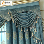 DIHIN HOME European High Quality Blue Color Embroidered Valance ,Blackout Curtains Grommet Window Curtain for Living Room ,52x84-inch,1 Panel Roman Shades Curtains Window Blinds custom curtains blackout curtains curtains for living room sheer curtains curtain fabric linen curtains kitchen curtains velvet curtains pinch pleat curtains bay window curtains outdoor curtains pleated curtains floral curtains dining room curtains kitchen valances drapes for bedroom patio curtains nursery curtains grommet curtains