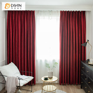 DIHIN HOME European High Quality Velvet Red Wine Color,Blackout Grommet Window Curtain for Living Room ,52x63-inch,1 Panel Roman Shades Curtains Window Blinds custom curtains blackout curtains curtains for living room sheer curtains curtain fabric linen curtains kitchen curtains velvet curtains pinch pleat curtains bay window curtains outdoor curtains pleated curtains floral curtains dining room curtains kitchen valances drapes for bedroom patio curtains nursery curtains grommet curtains