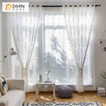 DIHIN HOME European High Quality White Embroidered Sheer Curtain,Grommet Window Curtain for Living Room ,52x63-inch,1 Panel Roman Shades Curtains Window Blinds custom curtains blackout curtains curtains for living room sheer curtains curtain fabric linen curtains kitchen curtains velvet curtains pinch pleat curtains bay window curtains outdoor curtains pleated curtains floral curtains dining room curtains kitchen valances drapes for bedroom patio curtains nursery curtains grommet curtains
