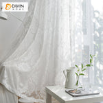 DIHIN HOME European High Quality White Embroidered Sheer Curtain,Grommet Window Curtain for Living Room ,52x63-inch,1 Panel Roman Shades Curtains Window Blinds custom curtains blackout curtains curtains for living room sheer curtains curtain fabric linen curtains kitchen curtains velvet curtains pinch pleat curtains bay window curtains outdoor curtains pleated curtains floral curtains dining room curtains kitchen valances drapes for bedroom patio curtains nursery curtains grommet curtains