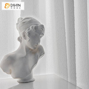 DIHIN HOME European High Quality White Jacquard Sheer Curtain,Grommet Window Curtain for Living Room ,52x63-inch,1 Panel Roman Shades Curtains Window Blinds custom curtains blackout curtains curtains for living room sheer curtains curtain fabric linen curtains kitchen curtains velvet curtains pinch pleat curtains bay window curtains outdoor curtains pleated curtains floral curtains dining room curtains kitchen valances drapes for bedroom patio curtains nursery curtains grommet curtains