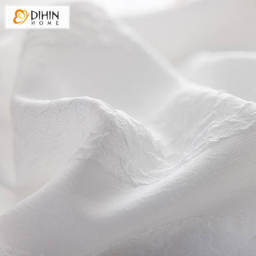 DIHIN HOME European High Quality White Jacquard Sheer Curtain,Grommet Window Curtain for Living Room ,52x63-inch,1 Panel Roman Shades Curtains Window Blinds custom curtains blackout curtains curtains for living room sheer curtains curtain fabric linen curtains kitchen curtains velvet curtains pinch pleat curtains bay window curtains outdoor curtains pleated curtains floral curtains dining room curtains kitchen valances drapes for bedroom patio curtains nursery curtains grommet curtains