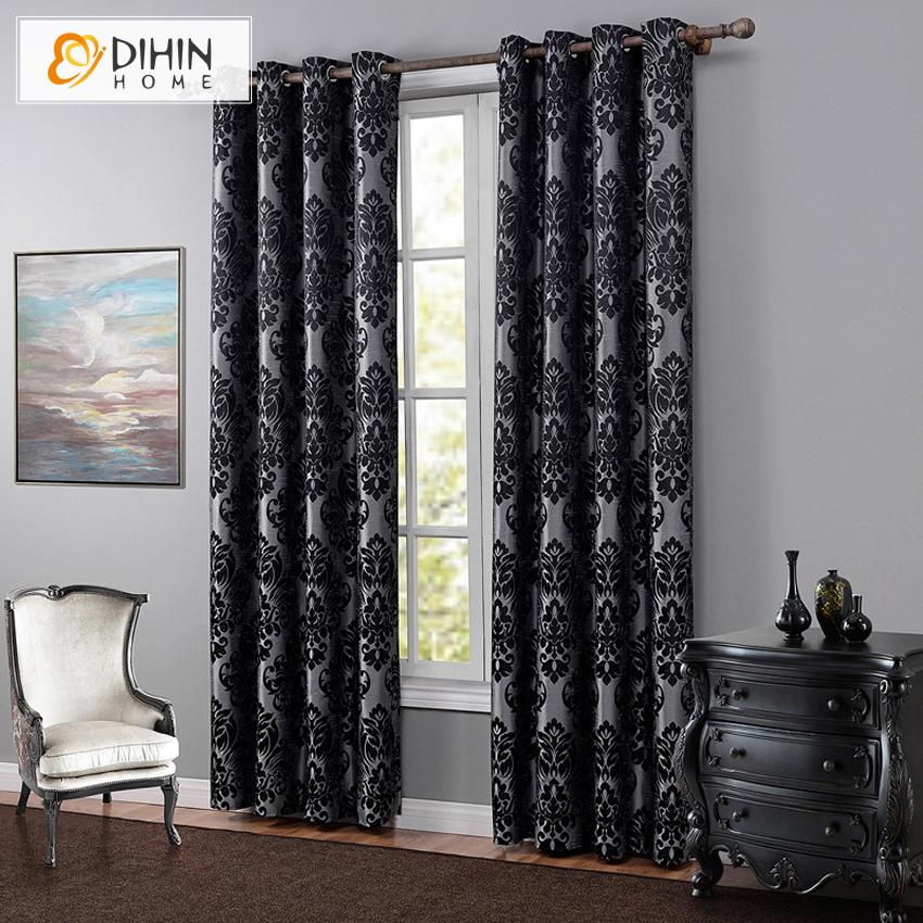DIHIN HOME European Jacquard Curtains ,Blackout Grommet Window Curtain for Living Room ,52x63-inch,1 Panel Roman Shades Curtains Window Blinds custom curtains blackout curtains curtains for living room sheer curtains curtain fabric linen curtains kitchen curtains velvet curtains pinch pleat curtains bay window curtains outdoor curtains pleated curtains floral curtains dining room curtains kitchen valances drapes for bedroom patio curtains nursery curtains grommet curtains