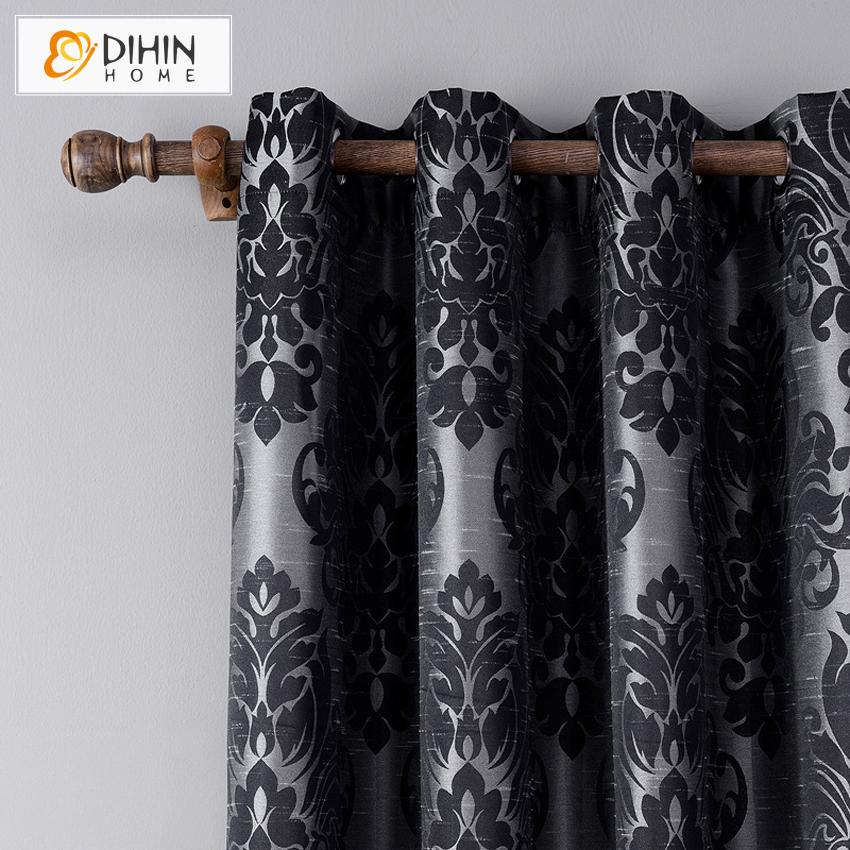 DIHIN HOME European Jacquard Curtains ,Blackout Grommet Window Curtain for Living Room ,52x63-inch,1 Panel Roman Shades Curtains Window Blinds custom curtains blackout curtains curtains for living room sheer curtains curtain fabric linen curtains kitchen curtains velvet curtains pinch pleat curtains bay window curtains outdoor curtains pleated curtains floral curtains dining room curtains kitchen valances drapes for bedroom patio curtains nursery curtains grommet curtains