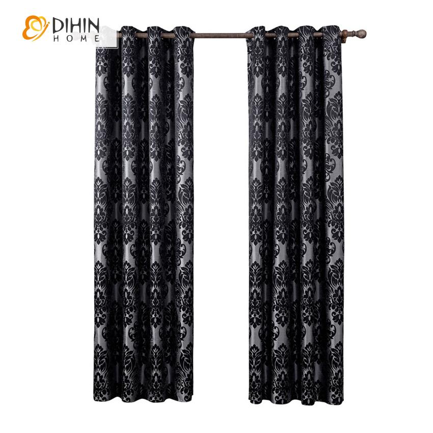 DIHIN HOME European Jacquard Curtains ,Blackout Grommet Window Curtain for Living Room ,52x63-inch,1 Panel Roman Shades Curtains Window Blinds custom curtains blackout curtains curtains for living room sheer curtains curtain fabric linen curtains kitchen curtains velvet curtains pinch pleat curtains bay window curtains outdoor curtains pleated curtains floral curtains dining room curtains kitchen valances drapes for bedroom patio curtains nursery curtains grommet curtains