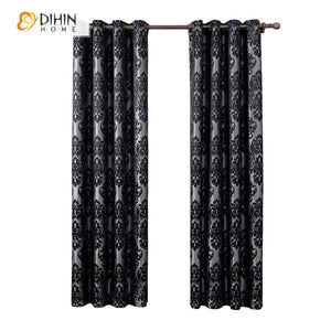 DIHIN HOME European Jacquard Curtains ,Blackout Grommet Window Curtain for Living Room ,52x63-inch,1 Panel Roman Shades Curtains Window Blinds custom curtains blackout curtains curtains for living room sheer curtains curtain fabric linen curtains kitchen curtains velvet curtains pinch pleat curtains bay window curtains outdoor curtains pleated curtains floral curtains dining room curtains kitchen valances drapes for bedroom patio curtains nursery curtains grommet curtains