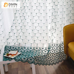 DIHIN HOME European Luxury Abstract Geometric Embroidered Sheer Curtain,Grommet Window Curtain for Living Room ,52x63-inch,1 Panel Roman Shades Curtains Window Blinds custom curtains blackout curtains curtains for living room sheer curtains curtain fabric linen curtains kitchen curtains velvet curtains pinch pleat curtains bay window curtains outdoor curtains pleated curtains floral curtains dining room curtains kitchen valances drapes for bedroom patio curtains nursery curtains grommet curtains
