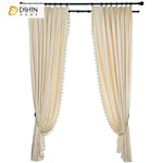DIHIN HOME European Luxury Beige Color Velvet Fabric With Trims,Blackout Grommet Window Curtain for Living Room,1 Panel Roman Shades Curtains Window Blinds custom curtains blackout curtains curtains for living room sheer curtains curtain fabric linen curtains kitchen curtains velvet curtains pinch pleat curtains bay window curtains outdoor curtains pleated curtains floral curtains dining room curtains kitchen valances drapes for bedroom patio curtains nursery curtains grommet curtains