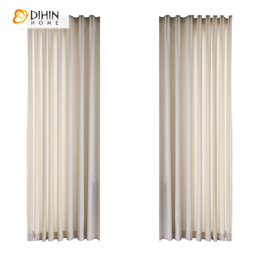 DIHIN HOME European Luxury Beige Embroidered Curtains With Lace,Grommet Window Curtain for Living Room,52x63-inch,1 Panel Roman Shades Curtains Window Blinds custom curtains blackout curtains curtains for living room sheer curtains curtain fabric linen curtains kitchen curtains velvet curtains pinch pleat curtains bay window curtains outdoor curtains pleated curtains floral curtains dining room curtains kitchen valances drapes for bedroom patio curtains nursery curtains grommet curtains