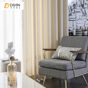 DIHIN HOME European Luxury Beige Embroidered Curtains With Lace,Grommet Window Curtain for Living Room,52x63-inch,1 Panel Roman Shades Curtains Window Blinds custom curtains blackout curtains curtains for living room sheer curtains curtain fabric linen curtains kitchen curtains velvet curtains pinch pleat curtains bay window curtains outdoor curtains pleated curtains floral curtains dining room curtains kitchen valances drapes for bedroom patio curtains nursery curtains grommet curtains