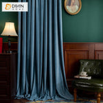DIHIN HOME European Luxury Blue Color Velvet Cloth,Blackout Grommet Window Curtain for Living Room ,52x63-inch,1 Panel Roman Shades Curtains Window Blinds custom curtains blackout curtains curtains for living room sheer curtains curtain fabric linen curtains kitchen curtains velvet curtains pinch pleat curtains bay window curtains outdoor curtains pleated curtains floral curtains dining room curtains kitchen valances drapes for bedroom patio curtains nursery curtains grommet curtains