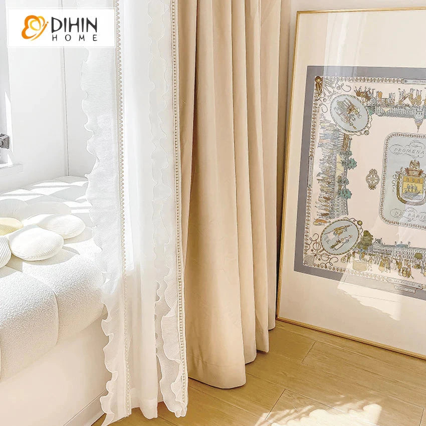 DIHIN HOME European Luxury Curtain,Blackout Curtains Grommet Window Curtain for Living Room,1 Panel Roman Shades Curtains Window Blinds custom curtains blackout curtains curtains for living room sheer curtains curtain fabric linen curtains kitchen curtains velvet curtains pinch pleat curtains bay window curtains outdoor curtains pleated curtains floral curtains dining room curtains kitchen valances drapes for bedroom patio curtains nursery curtains grommet curtains