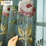 DIHIN HOME European Luxury Customized Embroidered Curtain,Blackout Curtains Grommet Window Curtain for Living Room ,52x84-inch,1 Panel Roman Shades Curtains Window Blinds custom curtains blackout curtains curtains for living room sheer curtains curtain fabric linen curtains kitchen curtains velvet curtains pinch pleat curtains bay window curtains outdoor curtains pleated curtains floral curtains dining room curtains kitchen valances drapes for bedroom patio curtains nursery curtains grommet curtains