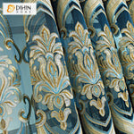 DIHIN HOME European Luxury Embroidered Blue Valance ,Blackout Curtains Grommet Window Curtain for Living Room ,52x84-inch,1 Panel Roman Shades Curtains Window Blinds custom curtains blackout curtains curtains for living room sheer curtains curtain fabric linen curtains kitchen curtains velvet curtains pinch pleat curtains bay window curtains outdoor curtains pleated curtains floral curtains dining room curtains kitchen valances drapes for bedroom patio curtains nursery curtains grommet curtains