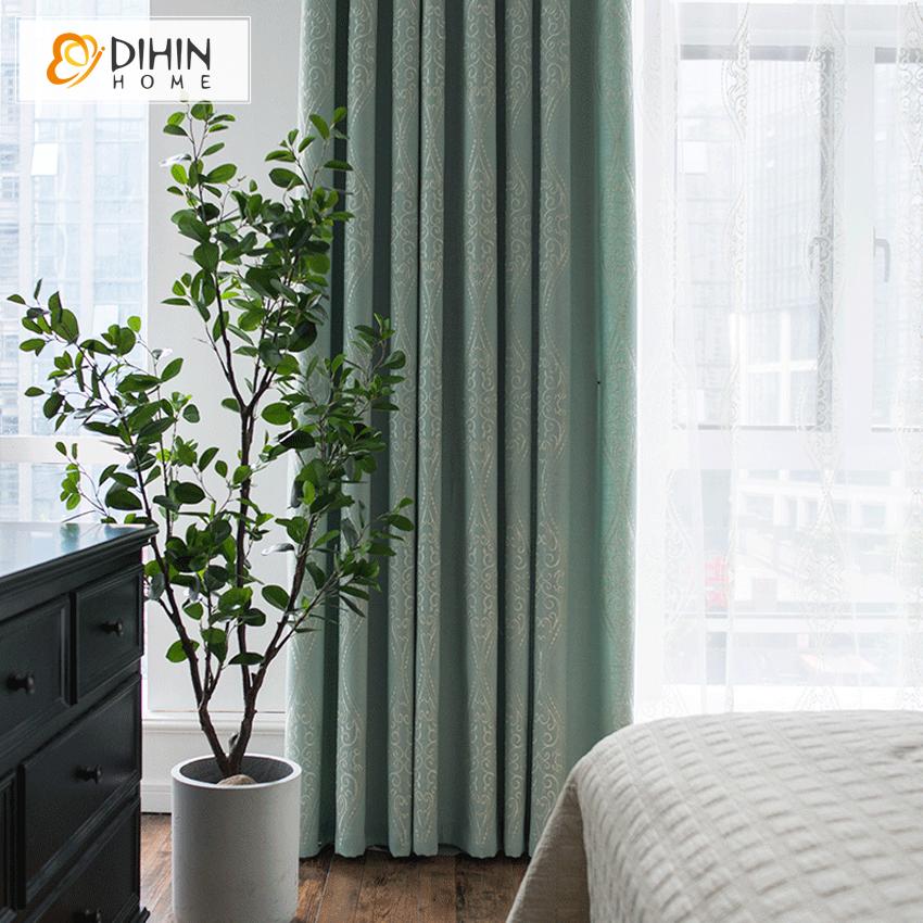 DIHIN HOME European Luxury Embroidered Curtains,Blackout Grommet Window Curtain for Living Room ,52x63-inch,1 Panel Roman Shades Curtains Window Blinds custom curtains blackout curtains curtains for living room sheer curtains curtain fabric linen curtains kitchen curtains velvet curtains pinch pleat curtains bay window curtains outdoor curtains pleated curtains floral curtains dining room curtains kitchen valances drapes for bedroom patio curtains nursery curtains grommet curtains