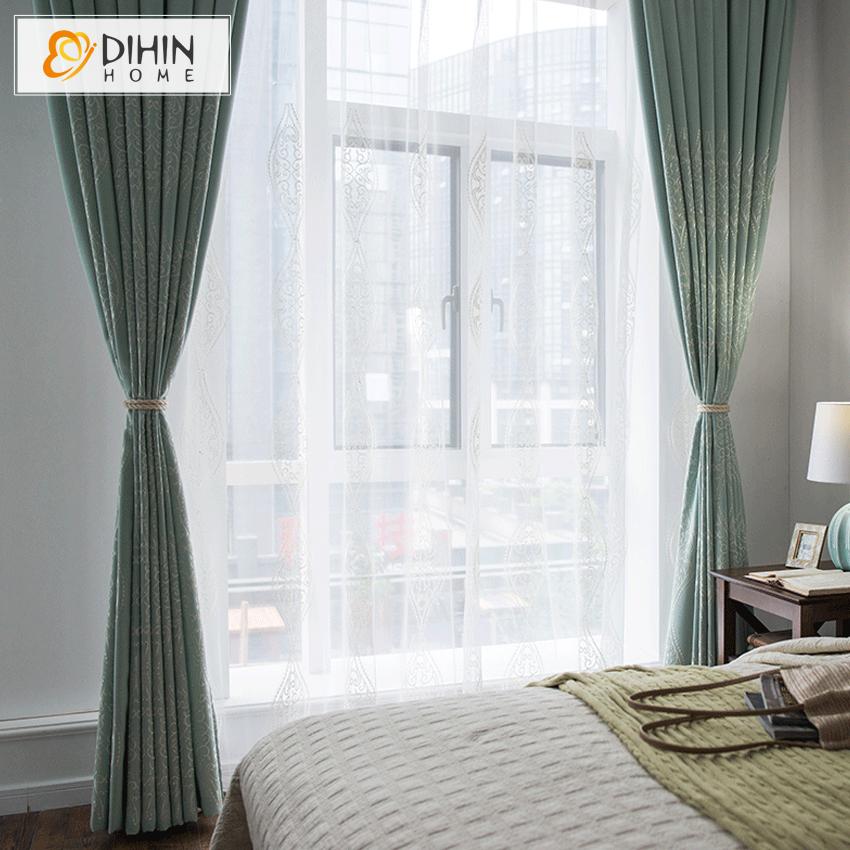 DIHIN HOME European Luxury Embroidered Curtains,Blackout Grommet Window Curtain for Living Room ,52x63-inch,1 Panel Roman Shades Curtains Window Blinds custom curtains blackout curtains curtains for living room sheer curtains curtain fabric linen curtains kitchen curtains velvet curtains pinch pleat curtains bay window curtains outdoor curtains pleated curtains floral curtains dining room curtains kitchen valances drapes for bedroom patio curtains nursery curtains grommet curtains