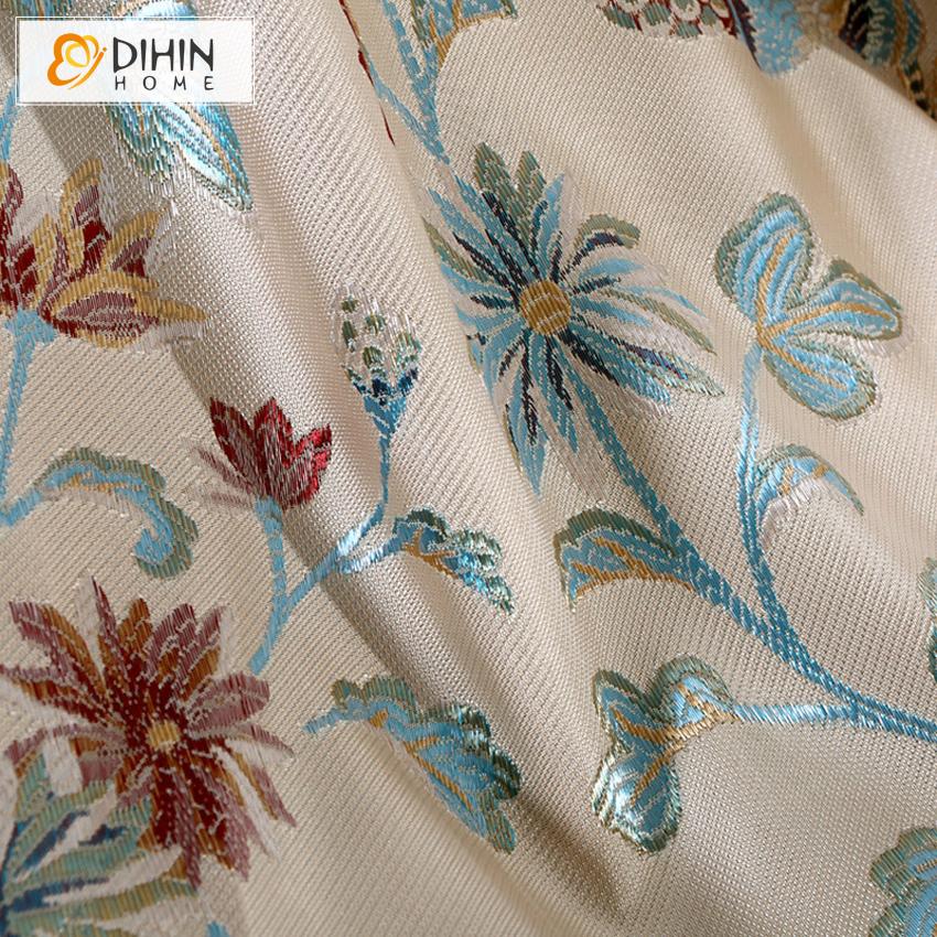 DIHIN HOME European Luxury Embroidered Peacocks,Blackout Grommet Window Curtain for Living Room ,52x63-inch,1 Panel Roman Shades Curtains Window Blinds custom curtains blackout curtains curtains for living room sheer curtains curtain fabric linen curtains kitchen curtains velvet curtains pinch pleat curtains bay window curtains outdoor curtains pleated curtains floral curtains dining room curtains kitchen valances drapes for bedroom patio curtains nursery curtains grommet curtains