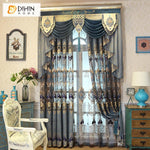 DIHIN HOME European Luxury Embroidered Valance,Blackout Curtains Grommet Window Curtain for Living Room ,52x84-inch,1 Panel Roman Shades Curtains Window Blinds custom curtains blackout curtains curtains for living room sheer curtains curtain fabric linen curtains kitchen curtains velvet curtains pinch pleat curtains bay window curtains outdoor curtains pleated curtains floral curtains dining room curtains kitchen valances drapes for bedroom patio curtains nursery curtains grommet curtains