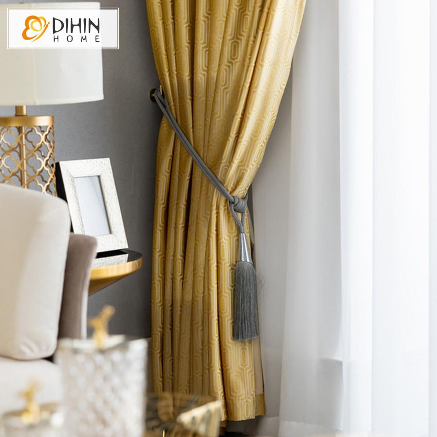 DIHIN HOME European Luxury Geometric Printed,Blackout Grommet Window Curtain for Living Room ,52x63-inch,1 Panel Roman Shades Curtains Window Blinds custom curtains blackout curtains curtains for living room sheer curtains curtain fabric linen curtains kitchen curtains velvet curtains pinch pleat curtains bay window curtains outdoor curtains pleated curtains floral curtains dining room curtains kitchen valances drapes for bedroom patio curtains nursery curtains grommet curtains