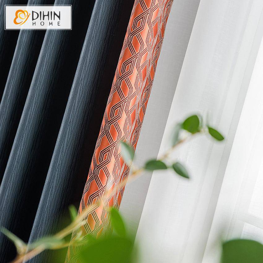 DIHIN HOME European Luxury Geometry Jacquard,Blackout Curtains Grommet Window Curtain for Living Room ,52x84-inch,1 Panel Roman Shades Curtains Window Blinds custom curtains blackout curtains curtains for living room sheer curtains curtain fabric linen curtains kitchen curtains velvet curtains pinch pleat curtains bay window curtains outdoor curtains pleated curtains floral curtains dining room curtains kitchen valances drapes for bedroom patio curtains nursery curtains grommet curtains