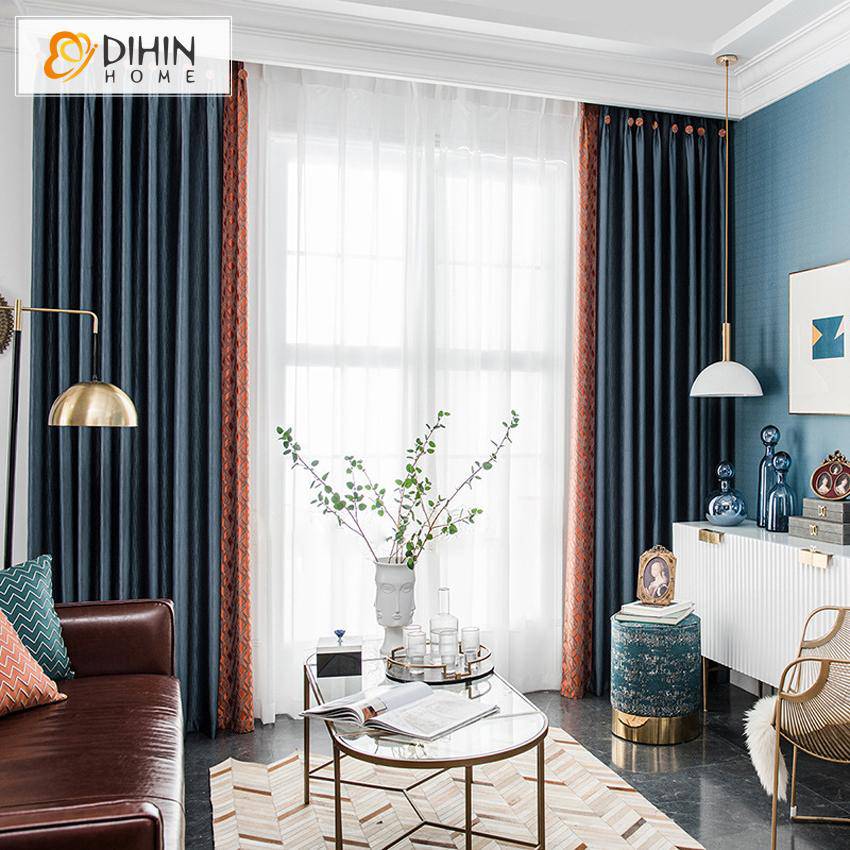 DIHIN HOME European Luxury Geometry Jacquard,Blackout Curtains Grommet Window Curtain for Living Room ,52x84-inch,1 Panel Roman Shades Curtains Window Blinds custom curtains blackout curtains curtains for living room sheer curtains curtain fabric linen curtains kitchen curtains velvet curtains pinch pleat curtains bay window curtains outdoor curtains pleated curtains floral curtains dining room curtains kitchen valances drapes for bedroom patio curtains nursery curtains grommet curtains