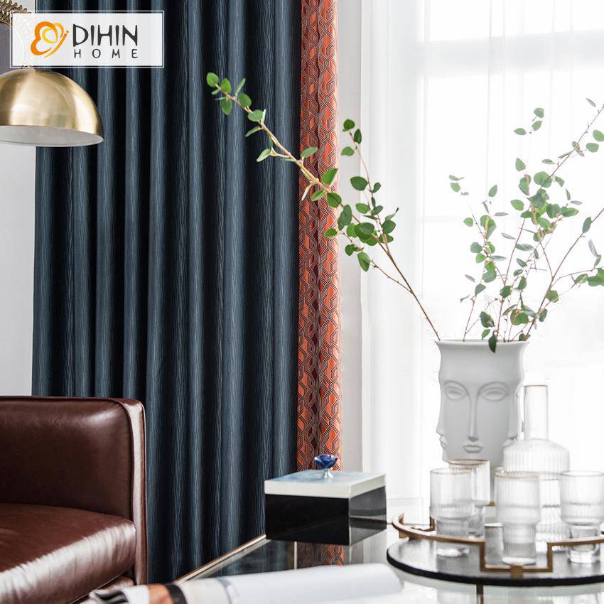 DIHIN HOME European Luxury Geometry Jacquard,Blackout Curtains Grommet Window Curtain for Living Room ,52x84-inch,1 Panel Roman Shades Curtains Window Blinds custom curtains blackout curtains curtains for living room sheer curtains curtain fabric linen curtains kitchen curtains velvet curtains pinch pleat curtains bay window curtains outdoor curtains pleated curtains floral curtains dining room curtains kitchen valances drapes for bedroom patio curtains nursery curtains grommet curtains