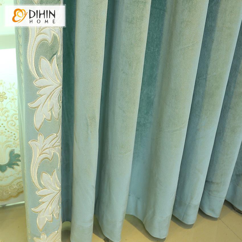DIHIN HOME European Luxury Green Embroidered Valance,Blackout Curtains Grommet Window Curtain for Living Room ,52x84-inch,1 Panel Roman Shades Curtains Window Blinds custom curtains blackout curtains curtains for living room sheer curtains curtain fabric linen curtains kitchen curtains velvet curtains pinch pleat curtains bay window curtains outdoor curtains pleated curtains floral curtains dining room curtains kitchen valances drapes for bedroom patio curtains nursery curtains grommet curtains