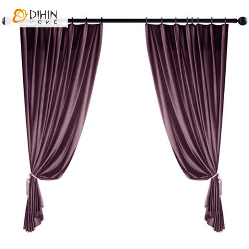 DIHIN HOME European Luxury High Quality Purple Color Curtains ,Blackout Grommet Window Curtain for Living Room ,52x63-inch,1 Panel Roman Shades Curtains Window Blinds custom curtains blackout curtains curtains for living room sheer curtains curtain fabric linen curtains kitchen curtains velvet curtains pinch pleat curtains bay window curtains outdoor curtains pleated curtains floral curtains dining room curtains kitchen valances drapes for bedroom patio curtains nursery curtains grommet curtains