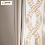 DIHIN HOME European Luxury Imitation Silk Pearl Shell Color Farbic Embroidered Valance,Blackout Curtains Grommet Window Curtain for Living Room ,52x84-inch,1 Panel Roman Shades Window Curtains Curtains Window Blinds Curtains Drapes linen drapery curtains and drapes windows drapes custom curtains blackout curtains curtains for living room window shades sheer curtains curtain fabric window treatments custom drapery