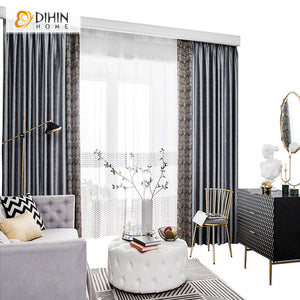 DIHIN HOME European Luxury Jacquard Curtains,Grommet Window Curtain for Living Room,52x63-inch,1 Panel Roman Shades Curtains Window Blinds custom curtains blackout curtains curtains for living room sheer curtains curtain fabric linen curtains kitchen curtains velvet curtains pinch pleat curtains bay window curtains outdoor curtains pleated curtains floral curtains dining room curtains kitchen valances drapes for bedroom patio curtains nursery curtains grommet curtains