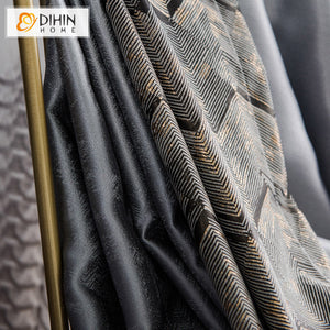 DIHIN HOME European Luxury Jacquard Curtains,Grommet Window Curtain for Living Room,52x63-inch,1 Panel Roman Shades Curtains Window Blinds custom curtains blackout curtains curtains for living room sheer curtains curtain fabric linen curtains kitchen curtains velvet curtains pinch pleat curtains bay window curtains outdoor curtains pleated curtains floral curtains dining room curtains kitchen valances drapes for bedroom patio curtains nursery curtains grommet curtains