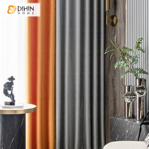 DIHIN HOME European Luxury Stitching Blackout Curtains,Grommet Window Curtain for Living Room ,52x63-inch,1 Panel Roman Shades Curtains Window Blinds custom curtains blackout curtains curtains for living room sheer curtains curtain fabric linen curtains kitchen curtains velvet curtains pinch pleat curtains bay window curtains outdoor curtains pleated curtains floral curtains dining room curtains kitchen valances drapes for bedroom patio curtains nursery curtains grommet curtains