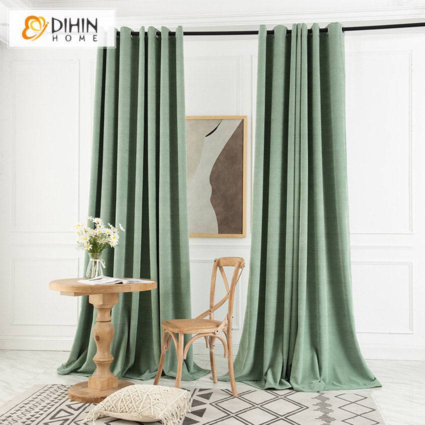 DIHIN HOME European Luxury Thickened Green Embossing,Blackout Grommet Window Curtain for Living Room ,52x63-inch,1 Panel Roman Shades Curtains Window Blinds custom curtains blackout curtains curtains for living room sheer curtains curtain fabric linen curtains kitchen curtains velvet curtains pinch pleat curtains bay window curtains outdoor curtains pleated curtains floral curtains dining room curtains kitchen valances drapes for bedroom patio curtains nursery curtains grommet curtains