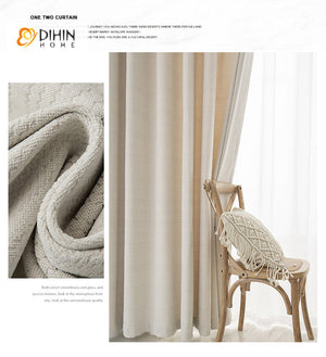 DIHIN HOME European Luxury Thickened Mile White Embossing,Blackout Grommet Window Curtain for Living Room ,52x63-inch,1 Panel Roman Shades Curtains Window Blinds custom curtains blackout curtains curtains for living room sheer curtains curtain fabric linen curtains kitchen curtains velvet curtains pinch pleat curtains bay window curtains outdoor curtains pleated curtains floral curtains dining room curtains kitchen valances drapes for bedroom patio curtains nursery curtains grommet curtains