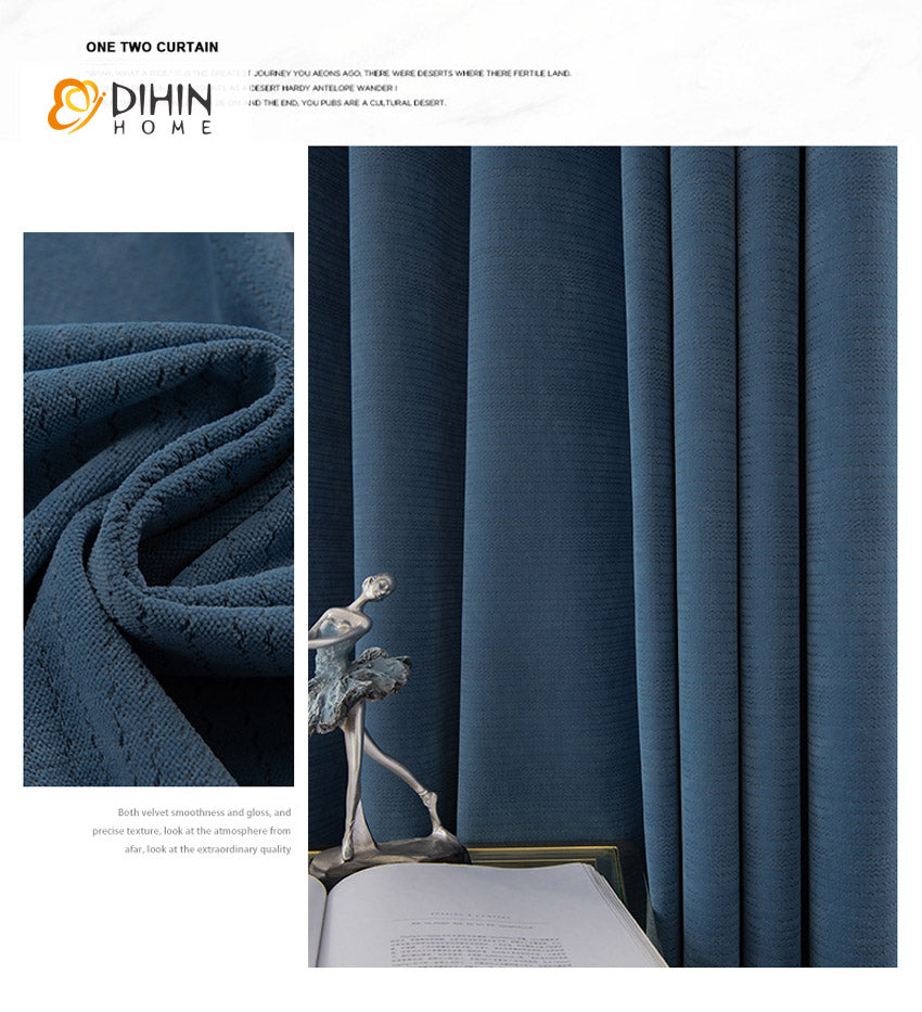 DIHIN HOME European Luxury Thickened Navy Blue Embossing,Blackout Grommet Window Curtain for Living Room ,52x63-inch,1 Panel Roman Shades Curtains Window Blinds custom curtains blackout curtains curtains for living room sheer curtains curtain fabric linen curtains kitchen curtains velvet curtains pinch pleat curtains bay window curtains outdoor curtains pleated curtains floral curtains dining room curtains kitchen valances drapes for bedroom patio curtains nursery curtains grommet curtains