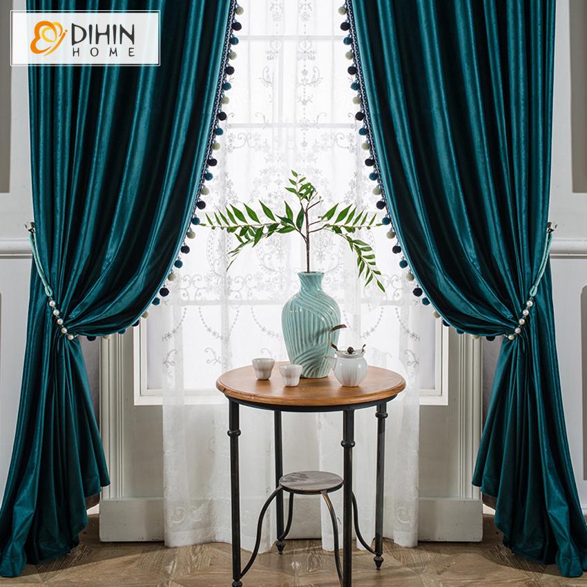 DIHIN HOME European Luxury Velvet Curtains，Blackout Grommet Window Curtain for Living Room ,52x63-inch,1 Panel Roman Shades Curtains Window Blinds custom curtains blackout curtains curtains for living room sheer curtains curtain fabric linen curtains kitchen curtains velvet curtains pinch pleat curtains bay window curtains outdoor curtains pleated curtains floral curtains dining room curtains kitchen valances drapes for bedroom patio curtains nursery curtains grommet curtains