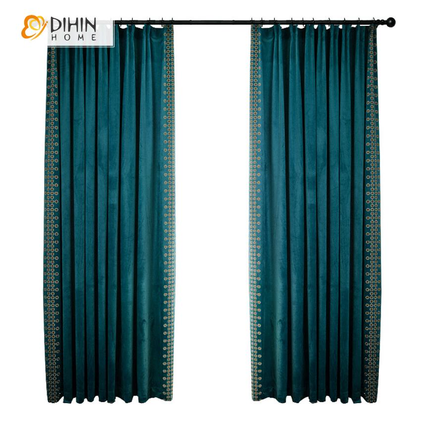 DIHIN HOME European Luxury Velvet Fabric High Quality Curtain ,Blackout Grommet Window Curtain for Living Room ,52x63-inch,1 Panel Roman Shades Curtains Window Blinds custom curtains blackout curtains curtains for living room sheer curtains curtain fabric linen curtains kitchen curtains velvet curtains pinch pleat curtains bay window curtains outdoor curtains pleated curtains floral curtains dining room curtains kitchen valances drapes for bedroom patio curtains nursery curtains grommet curtains