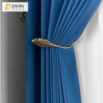 DIHIN HOME European Luxury Velvet Sapphire Blue Curtains,Blackout Grommet Window Curtain for Living Room ,52x63-inch,1 Panel Roman Shades Curtains Window Blinds custom curtains blackout curtains curtains for living room sheer curtains curtain fabric linen curtains kitchen curtains velvet curtains pinch pleat curtains bay window curtains outdoor curtains pleated curtains floral curtains dining room curtains kitchen valances drapes for bedroom patio curtains nursery curtains grommet curtains