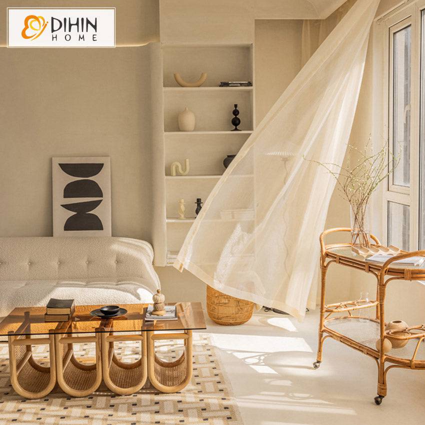 DIHIN HOME European Luxury Window Screening,Grommet Window Sheer Curtain for Living Room ,52x63-inch,1 Panel Roman Shades Curtains Window Blinds custom curtains blackout curtains curtains for living room sheer curtains curtain fabric linen curtains kitchen curtains velvet curtains pinch pleat curtains bay window curtains outdoor curtains pleated curtains floral curtains dining room curtains kitchen valances drapes for bedroom patio curtains nursery curtains grommet curtains