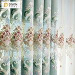 DIHIN HOME European New Embroidered Customized Luxury Valance ,Blackout Curtains Grommet Window Curtain for Living Room ,52x84-inch,1 Panel Roman Shades Curtains Window Blinds custom curtains blackout curtains curtains for living room sheer curtains curtain fabric linen curtains kitchen curtains velvet curtains pinch pleat curtains bay window curtains outdoor curtains pleated curtains floral curtains dining room curtains kitchen valances drapes for bedroom patio curtains nursery curtains grommet curtains